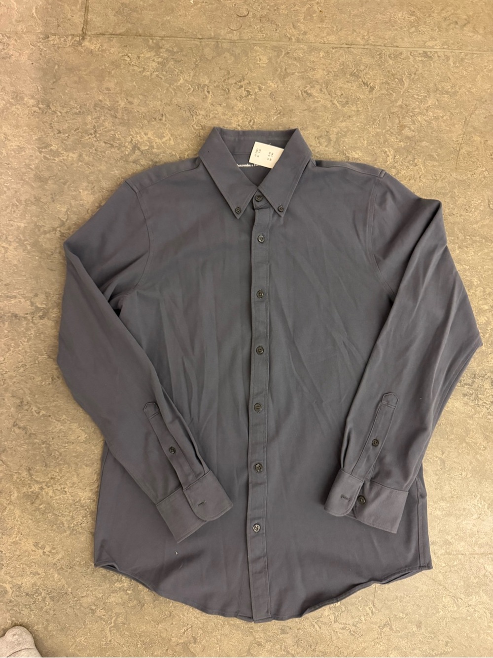 Abercrombie & Fitch Men's Button-Down Shirt - Slate Gray Blue New Medium